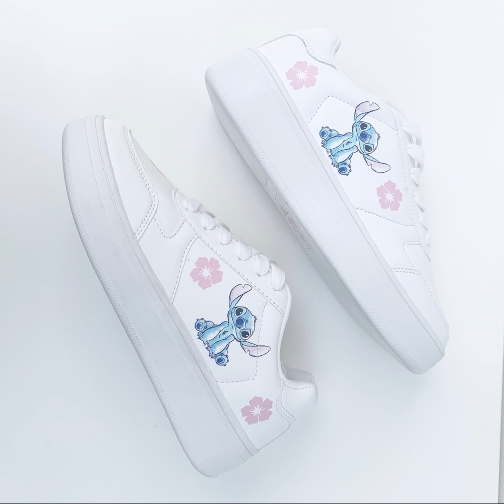 Disney Stitch White Women’s Sneaker - Picture 9 of 12